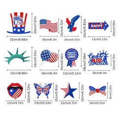 22pcs American Independence Photo Props Party Supplies