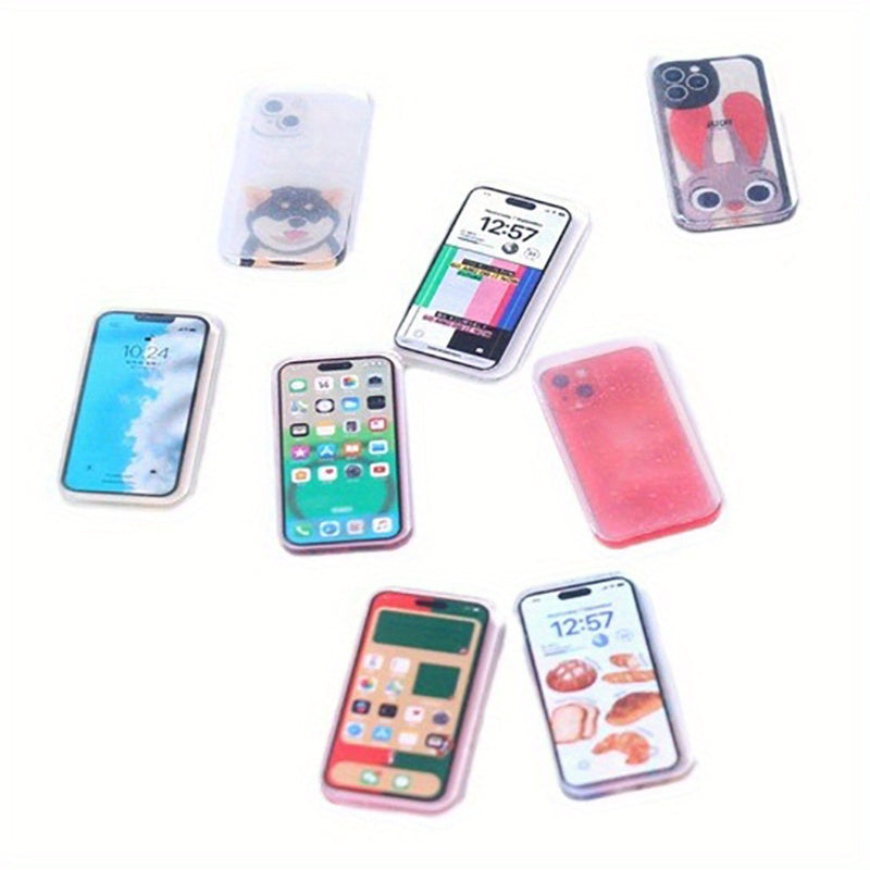 10 Mini Smartphone Kits for Dollhouse - Random Designs 1:12 Scale Rea