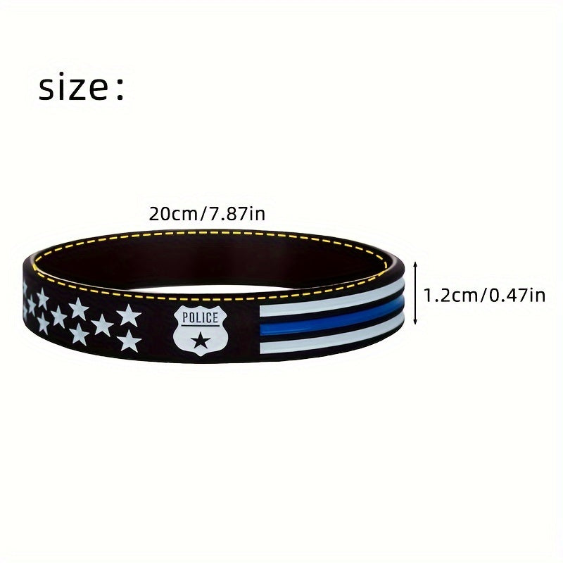 Flag Rubber Bracelet Silicone Wristband Unisex