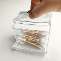 Transparent Storage Box for Q-tip and Cotton Pad