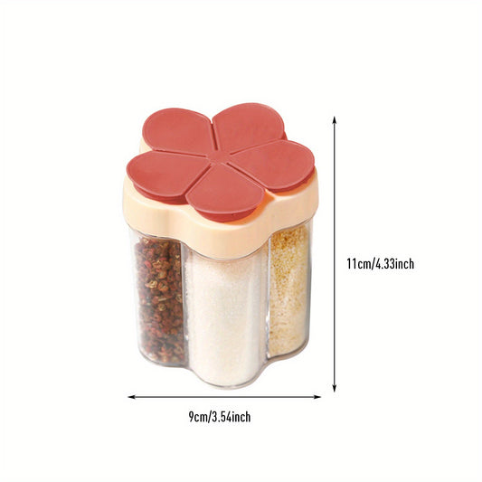 5 in 1 Kitchen Seasoning Shaker Portable Bottle with Lid
