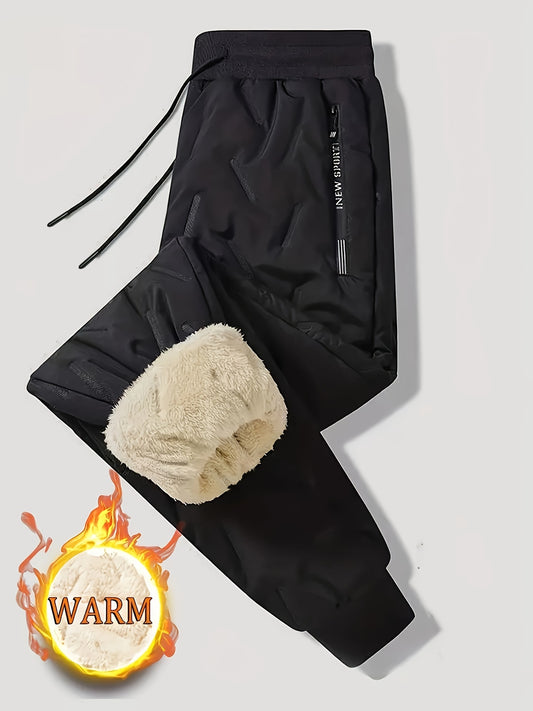 Men's Warm Drawstring Pants for Outdoor Activities