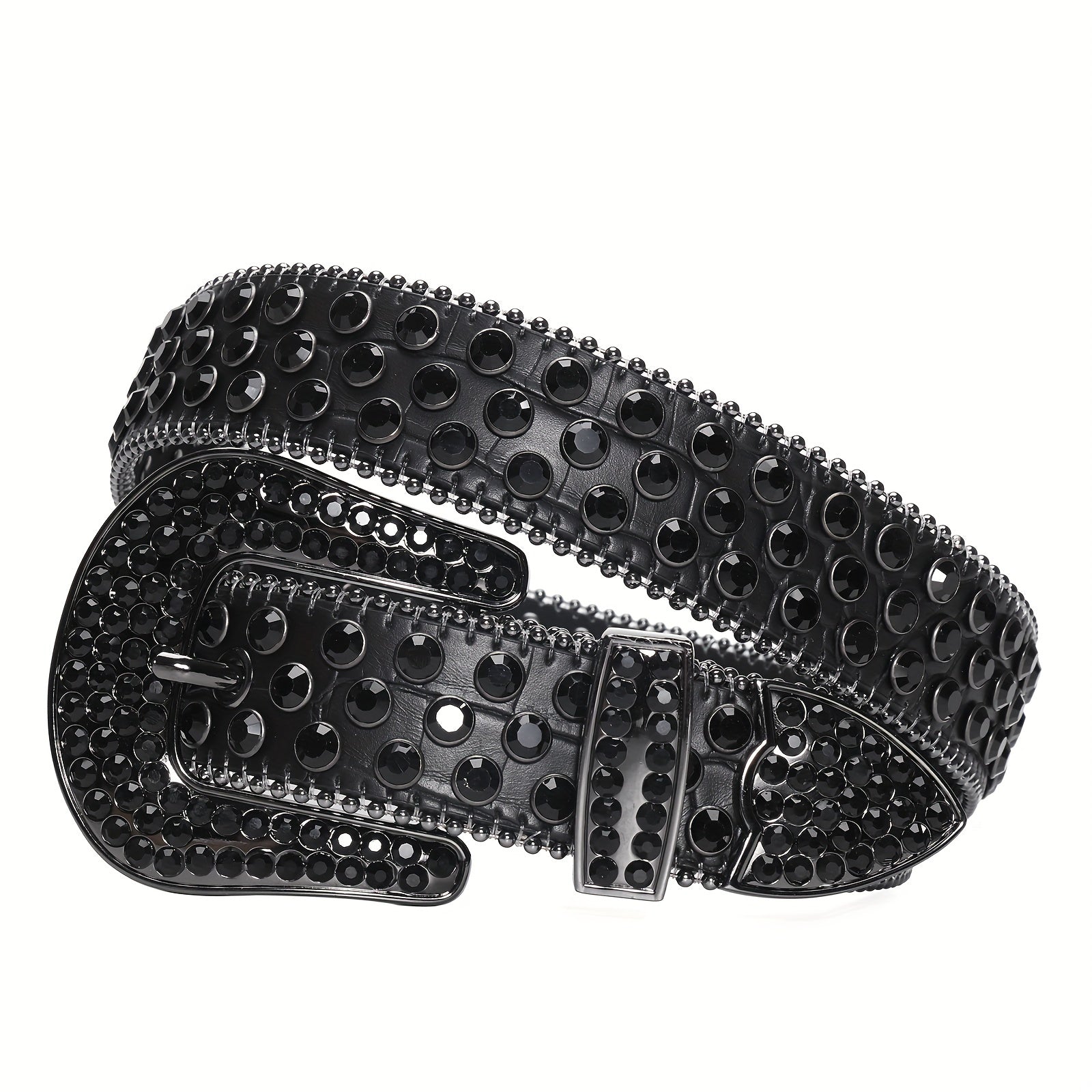 Bling Rhinestone Belt Western Cowboy Cowgirl Crystal Leather Jeans Dress
