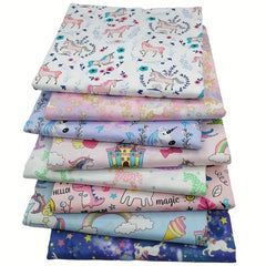 8pcs Multicolor Patchwork Fabric Cotton Sewing Floral DIY Doll