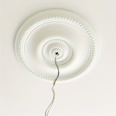 PU European Style Lamp Panel Ceiling Decoration Round Carved Lamp Holder