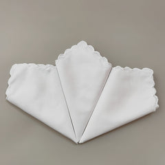 6pcs Crescent Shape Handkerchiefs for Wedding and DIY Supplies