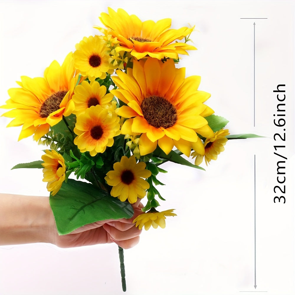 13 Heads Sunflower Silk Flower for Home Decoration and Photography Props