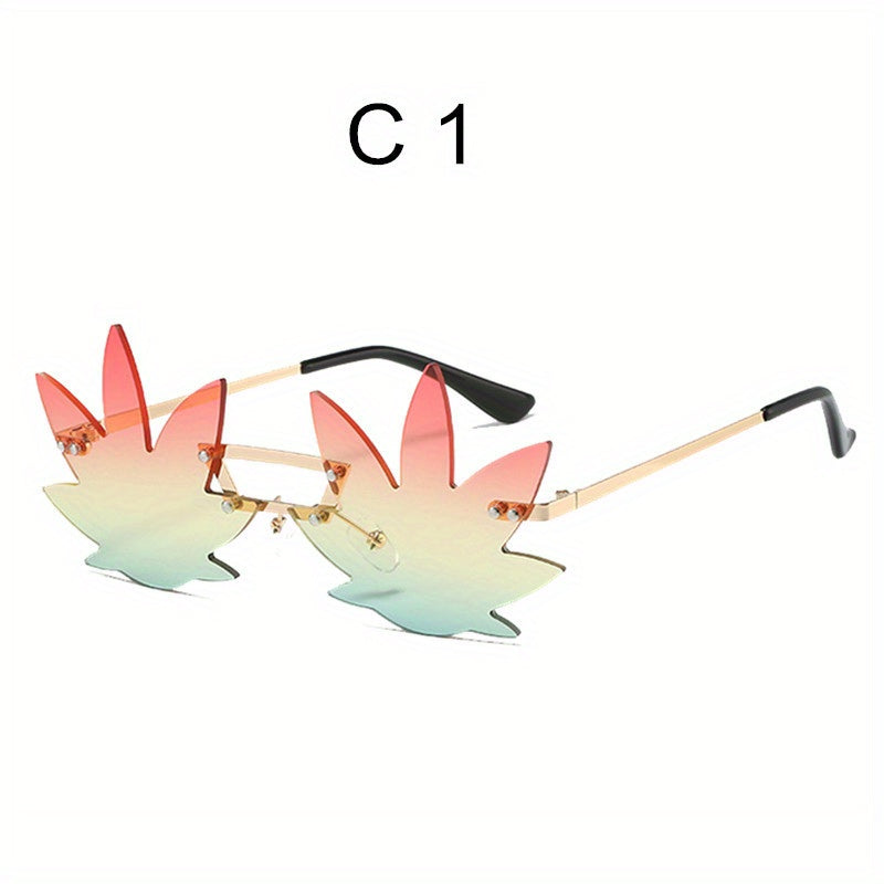 Irregular Flowers Shaped Gradient Lens Sunglasses