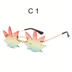 Irregular Flowers Shaped Gradient Lens Sunglasses