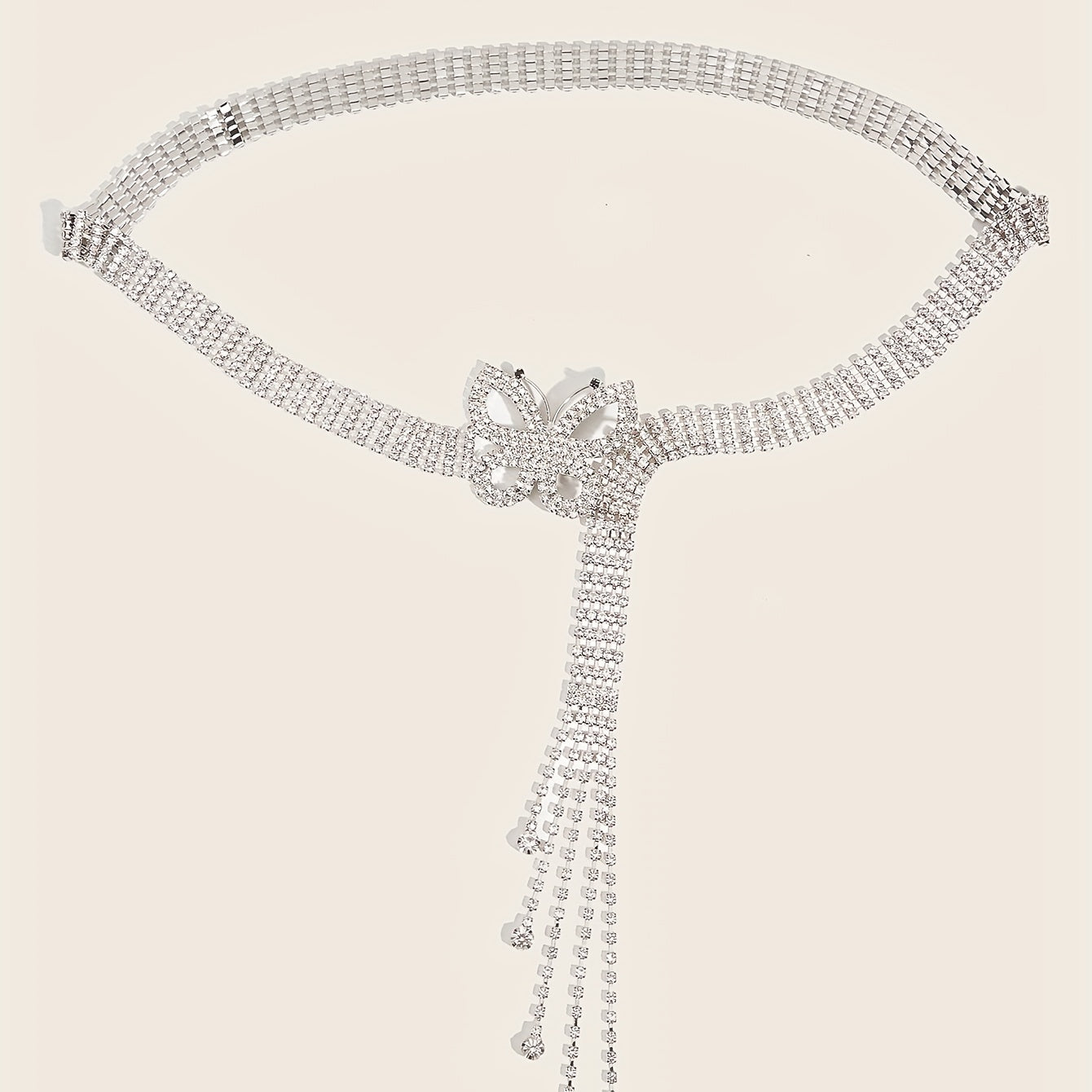 Y2K Rhinestone Tassel Belt for Women