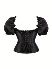 Ruffle Corset Bustier Tummy Control Body Shaper