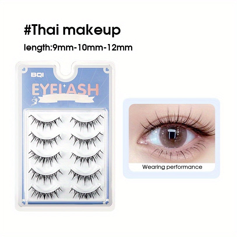10pcs Natural False Eyelashes for Thai Makeup Style