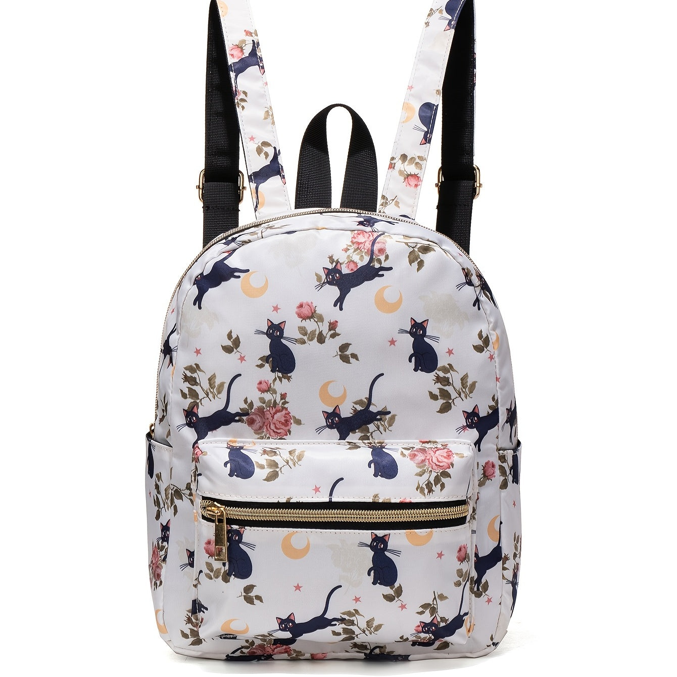 Cat Print Backpack Lightweight Daypack Casual Travel Bookbag