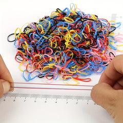 500Pcs Colorful Rubber Bands Hair Tie Elastic Hair Rope Girls Kids