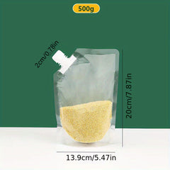 Stand Up Food Storage Bag w/ Spout Sealed Moisture Proof Handheld Nozzle