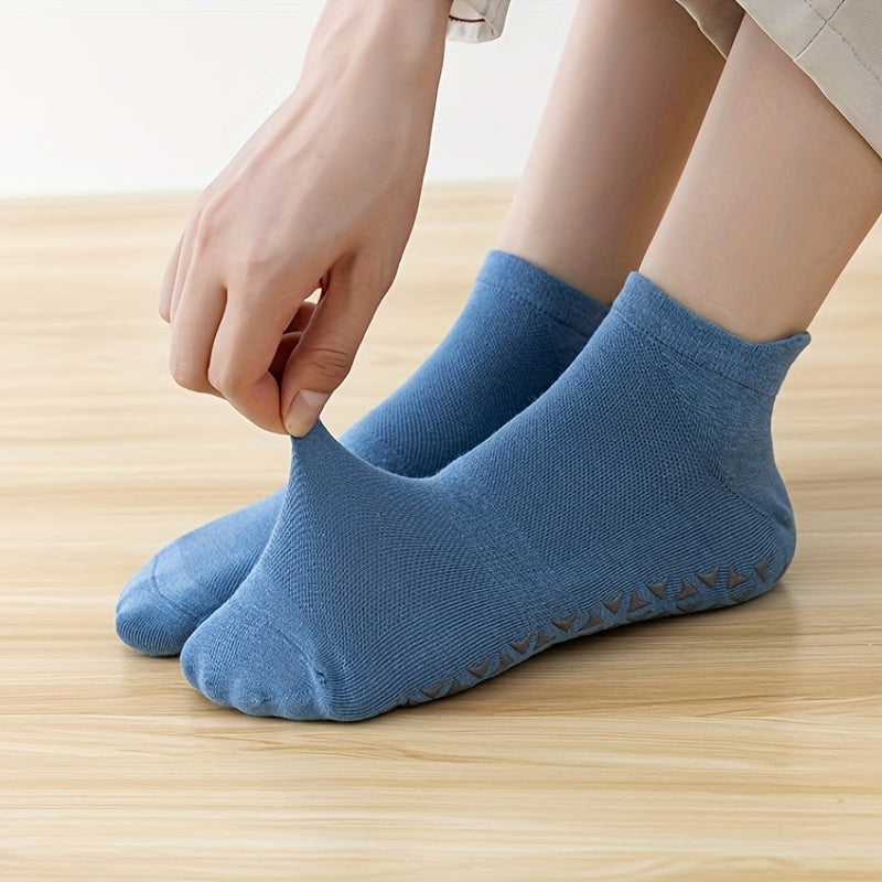 Women's Non-Slip Yoga Pilates Socks Breathable Tube Dance Training Socks