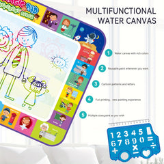 Magic Water Canvas for Kids Reusable Doodle & Letter Educational Art Toy