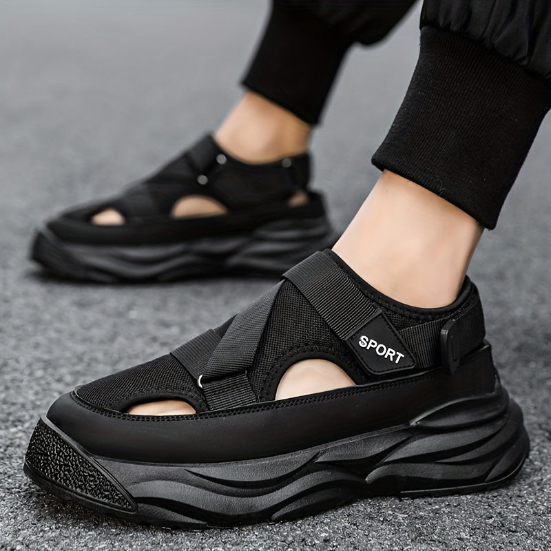 Men's Platform Sandals Non Slip Closed Toe Outdoor Beach Shoes