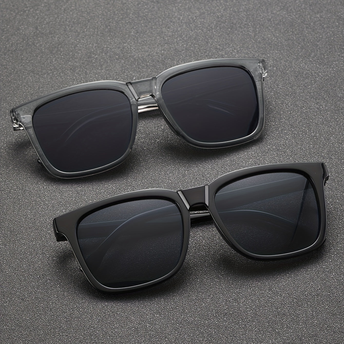 2pairs Large Frame Men's Sunglasses for Street Photography