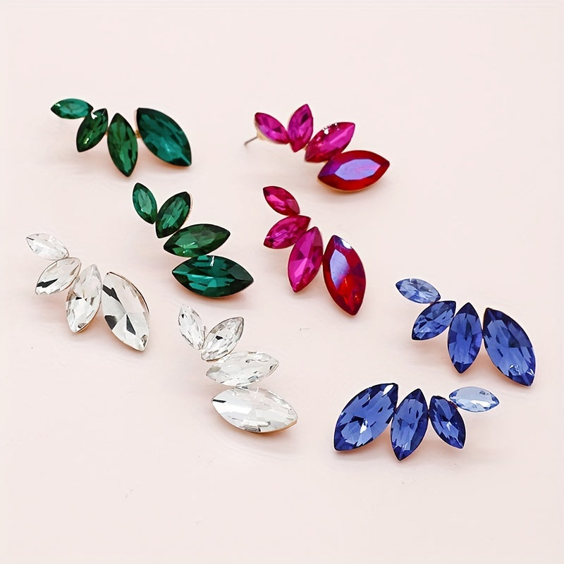 Zircon Decor Stud Earrings Bohemian Style Jewelry