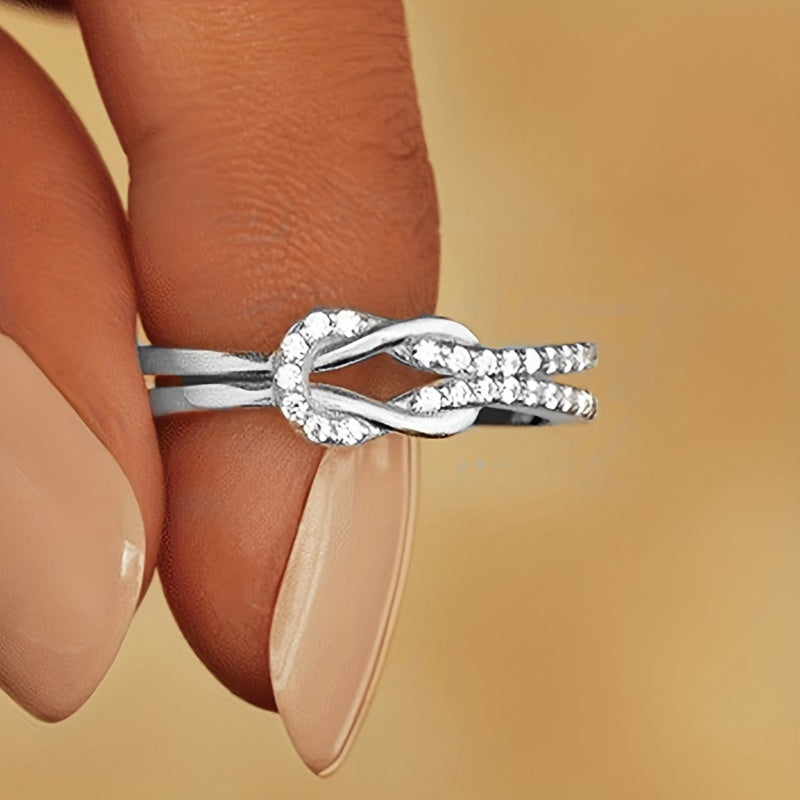 Girl's Bow Shaped Opening Ring Mother's Christmas Gift