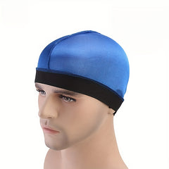 4pcs Silky Stocking Wave Caps Large Size Compression Stain Caps for Men