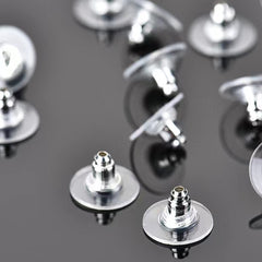50pcs Electroplating Earring Backs Anti-lost Ear Stud DIY Jewelry