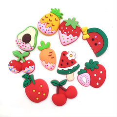 10pcs PVC Fruit Pattern Pendant For Clogs