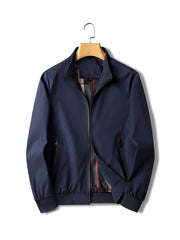 Men's Stand Collar Zip Sports Jacket with Pockets