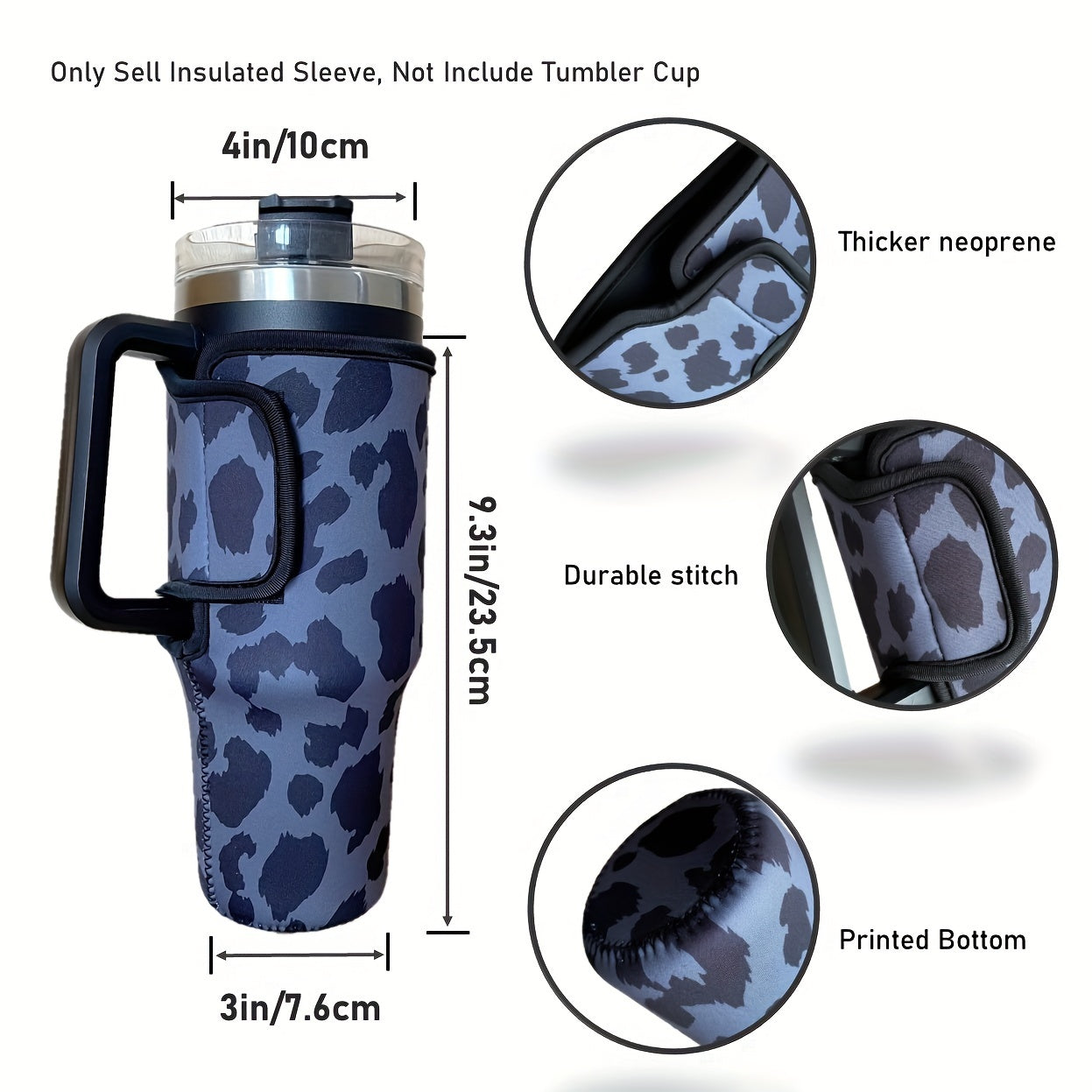 Leopard Print 40oz Cup Sleeve - Scratch Resistant Bottle Protector