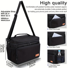 Large Capacity Insulated Lunch Bag with Adjustable Strap
