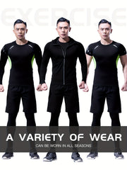 Men's Quick-Drying Stretch Fitness Set for Summer Sports