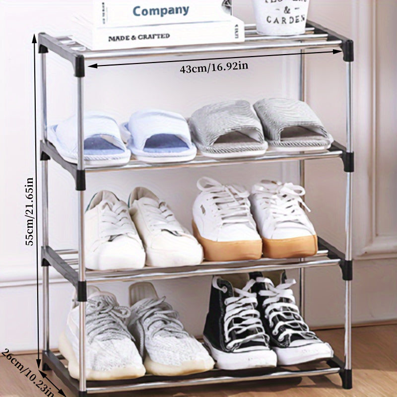 Galvanized Stackable Shoe Rack Organizer For Closet Entryway