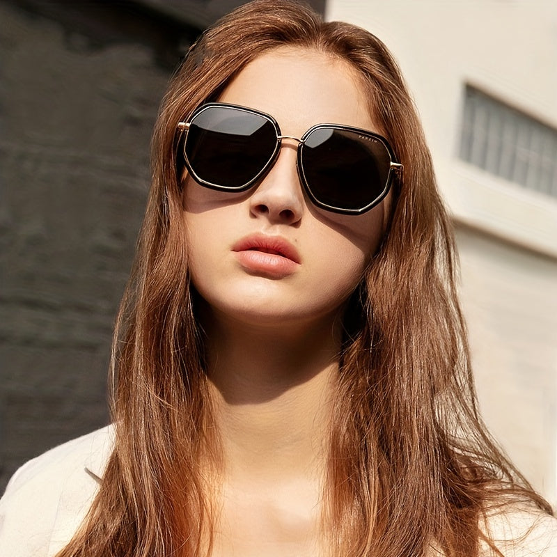 Large Polygonal Sunglasses For Women Men Casual Anti Glare Glasses