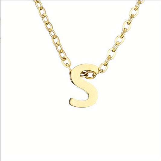 26 Letters Golden Love Initial Necklace Bridesmaid Gift