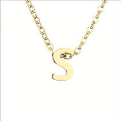 26 Letters Golden Love Initial Necklace Bridesmaid Gift