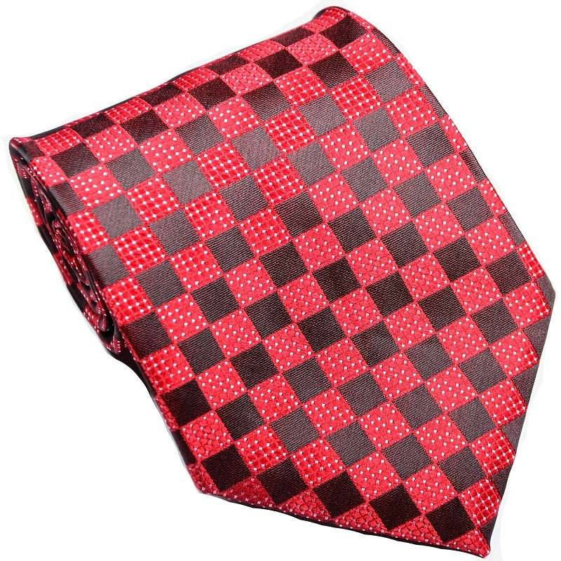 Men's Yellow Plaid Checks Classic Necktie for Business & Social Occasions