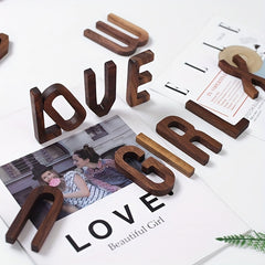 7.62cm Walnut Wooden Letters M - Crafts & Arts Wood Letters for Wall Decor