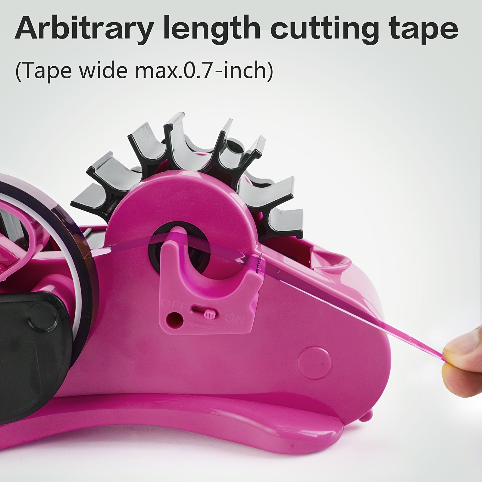 Pink Heat Tape Dispenser with Pen Slot and 1 & 3 Dual Roll Cores