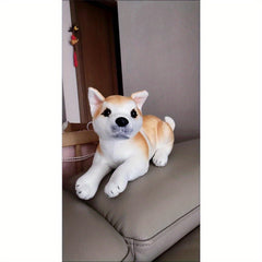 Realistic Puppy Plush Husky Dalmatian with Expressive Eyes & Fluffy Fur