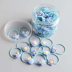 40pc Girls Elastic Hair Tie Hair Rope Hair Ring Hair Accessories