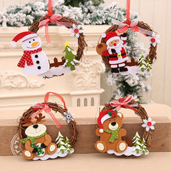 Christmas Santa & Plant Wall Hanging Decoration