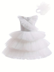 Puffy Tiered Princess Dress Grace Outfit for Wedding Birthday Party Performance