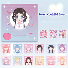 DIY Face Sticker Book with Doll Dress Up Playset
