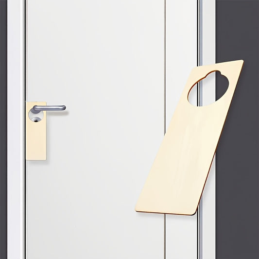 40pcs Yellow Wood Blank Door Handle Sign Tags - DIY House Decor Crafts