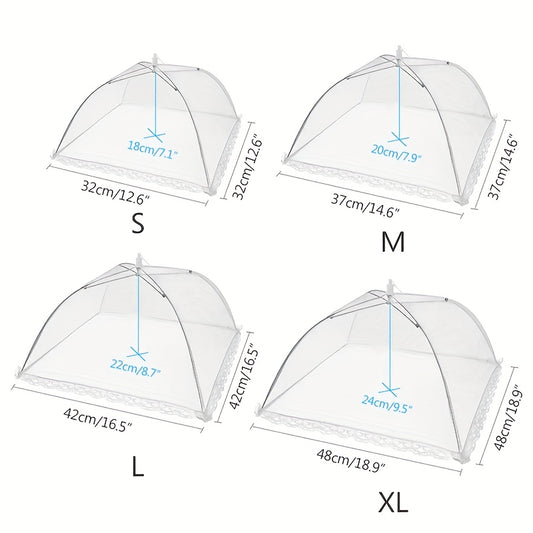 Foldable Mesh Food Cover Anti-mosquito Table Cover Household Meal Cover