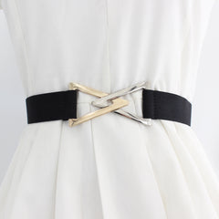 Women Elastic Wide Belt Stretch Lady Dress Belts