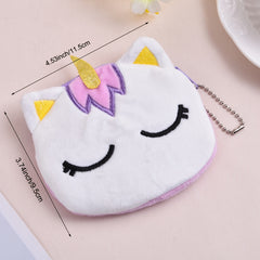 Girls Plush Unicorn Coin Purse Wallet Backpack Pendant