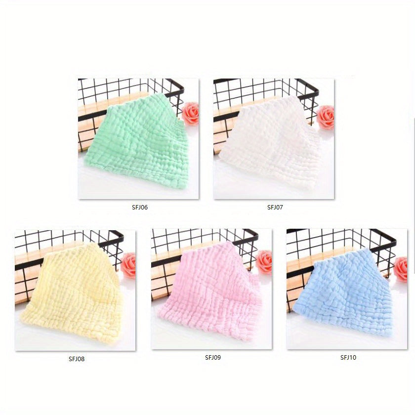 5pcs Soft Cotton Muslin Washcloths for Newborns
