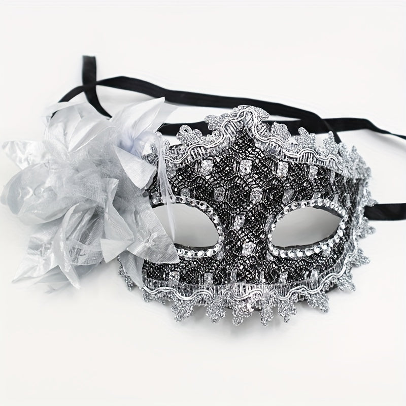 Prom Mask Women's Green Lace Mask Halloween Costume